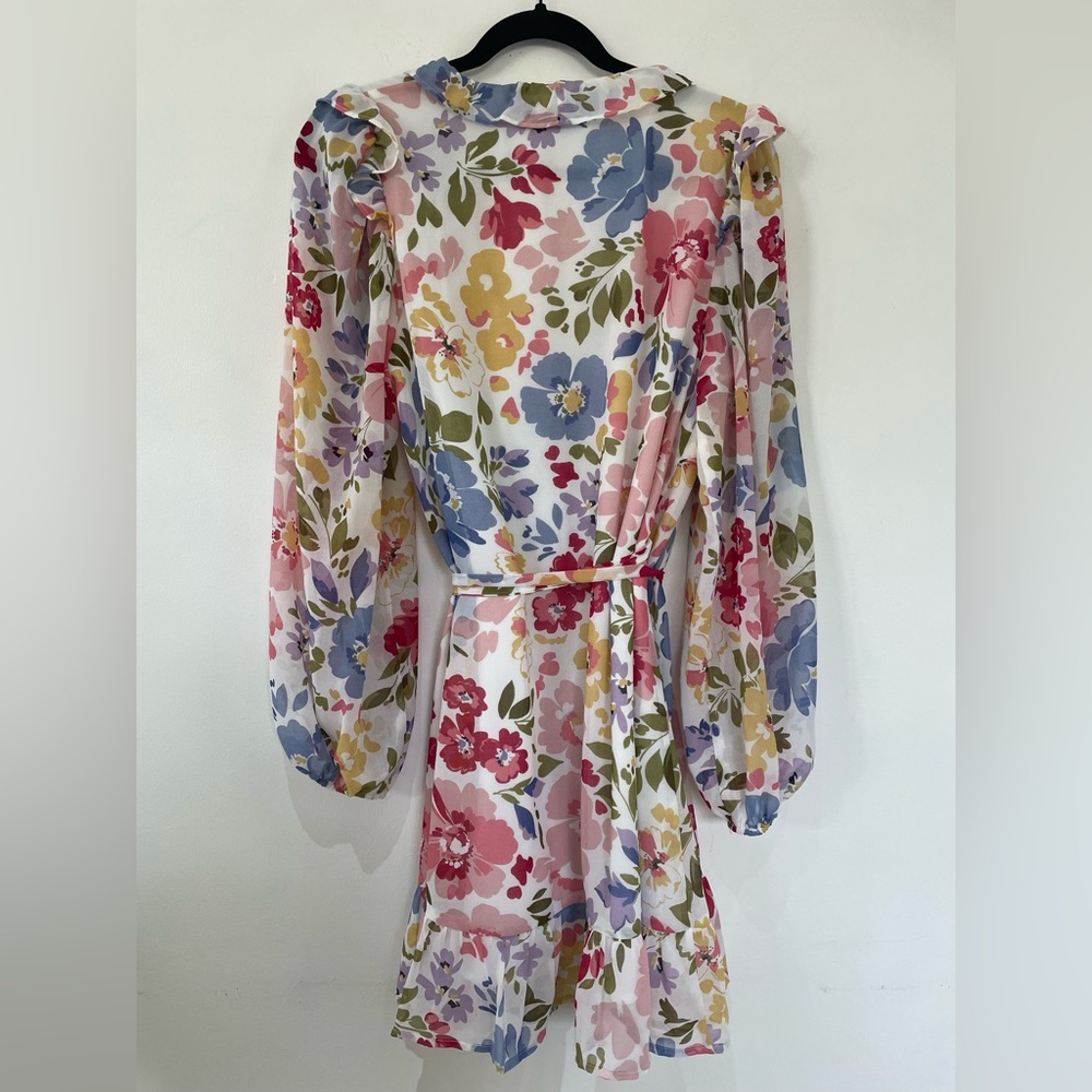 EN SAISON Floral Ruffle Wrap Dress Cottagecore Romantic S | Wedding Guest - Picture 6 of 11